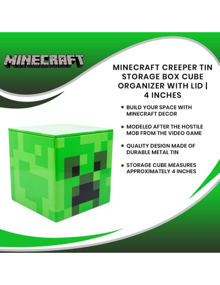 Caja de Almacenamiento Minecraft Creeper 10 cm - Organizador de Juguetes
