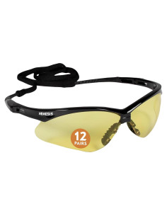 Gafas de Seguridad KleenGuard V30 Nemesis, Lentes Ámbar, 12 Pares