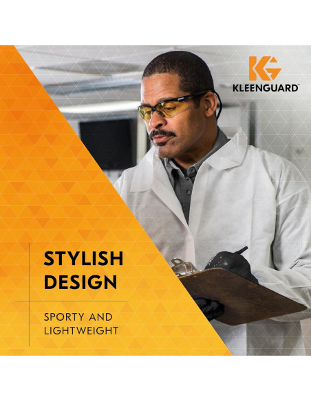 Gafas de Seguridad KleenGuard V30 Nemesis, Lentes Ámbar, 12 Pares