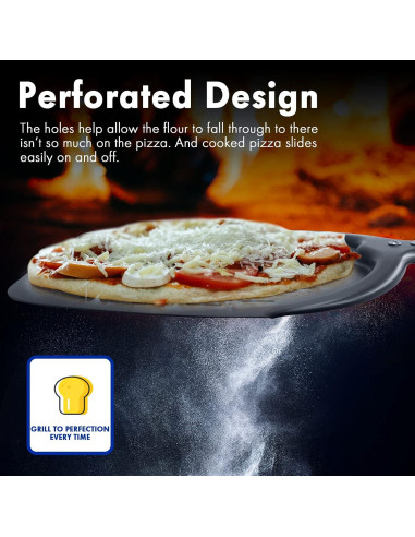 Paleta de Pizza Perforada Newmeto 30.48 cm Antiadherente