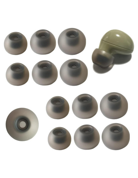 Puntas de Silicona Luckvan para Galaxy Buds 2 - 6 Pares Negro