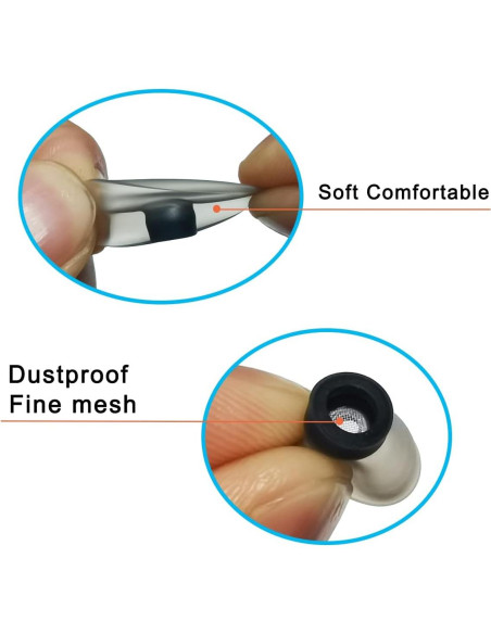 Puntas de Silicona Luckvan para Galaxy Buds 2 - 6 Pares Negro