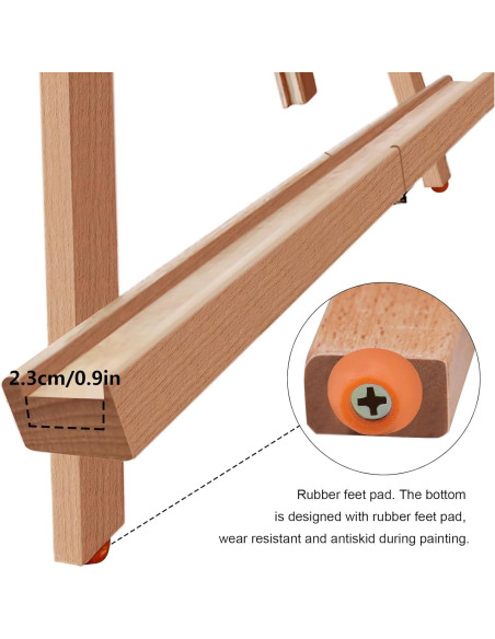 Caballete de Mesa Plegable Miratuso - 2 Paquete, Madera Haya, 56 cm