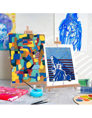 Caballete de Mesa Plegable Miratuso - 2 Paquete, Madera Haya, 56 cm