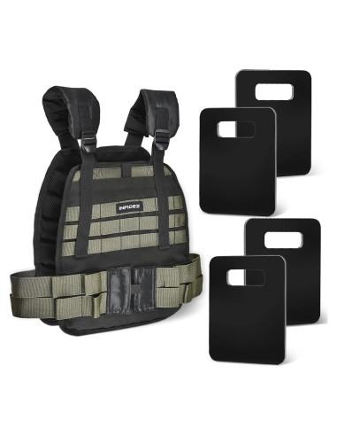 Chaleco Táctico Ajustable INFIDEZ 5.4 a 14 kg para Entrenamiento