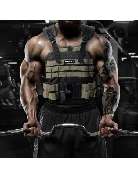 Chaleco Táctico Ajustable INFIDEZ 5.4 a 14 kg para Entrenamiento