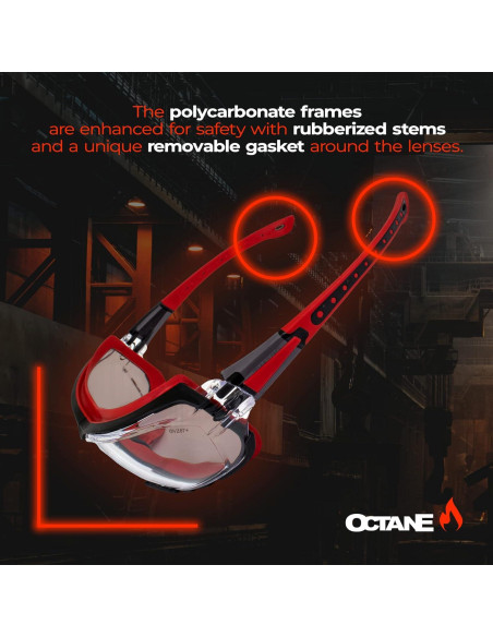 Gafas de sol deportivas Global Vision Octane Anti-Fog rojas