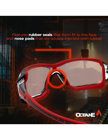 Gafas de sol deportivas Global Vision Octane Anti-Fog rojas