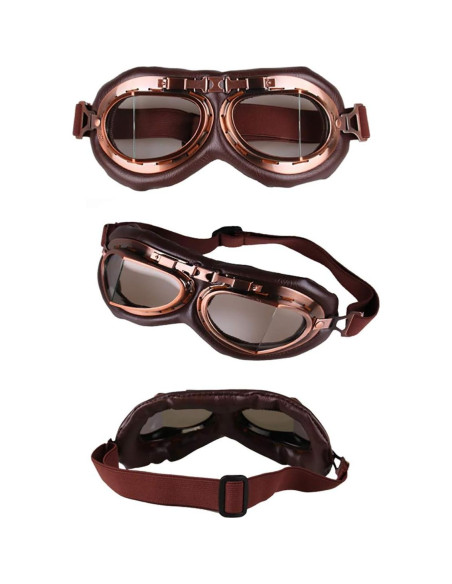 Peicees Paquete de 2 Gafas Vintage para Motocicleta y Ciclismo