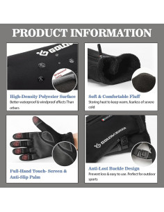 Guantes de Ciclismo de Invierno LSAMA Antideslizantes Medianos 2