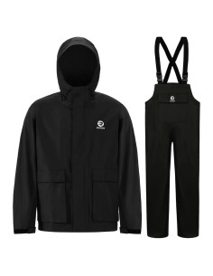 Traje de Lluvia Rizzon Impermeable Adulto Unisex Negro