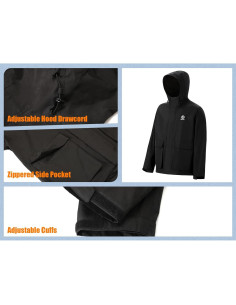 Traje de Lluvia Rizzon Impermeable Adulto Unisex Negro 2