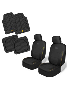 Cubiertas de Asiento Delantero y Alfombrillas CAT - Negro