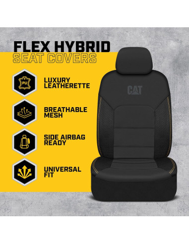 Cubiertas de Asiento Delantero y Alfombrillas CAT - Negro