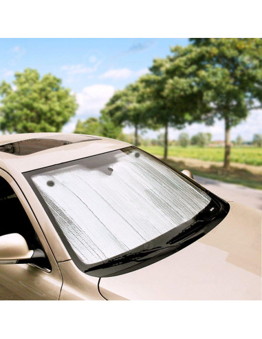 Sombrilla Solar Plegable ZONETECH 127x58cm Plateada