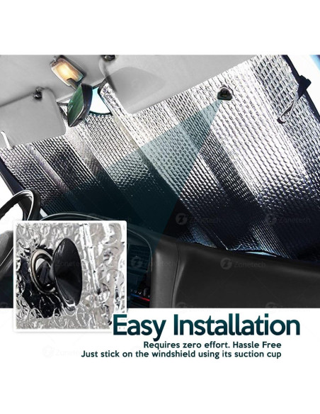 Sombrilla Solar Plegable ZONETECH 127x58cm Plateada