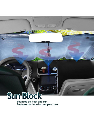 Sombrilla Solar Plegable ZONETECH 127x58cm Plateada