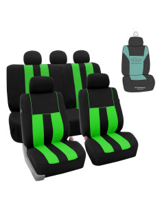 FH Group Funda de Asiento de Coche Completo Verde Ajuste Universal