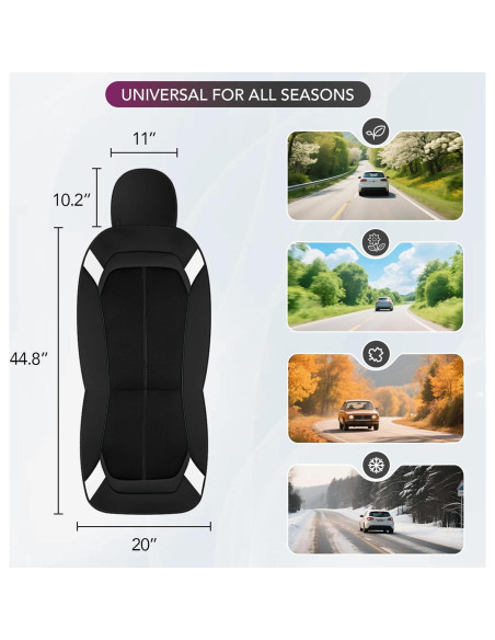 Funda de Asiento de Auto PIC AUTO - Cuero Negro y Plateado Universal