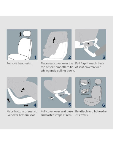 Funda de Asiento de Auto PIC AUTO - Cuero Negro y Plateado Universal