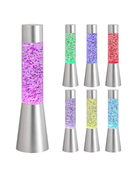 Lámpara de Brillo LED RGB Lightahead 34cm con Base Plateada