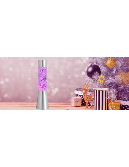 Lámpara de Brillo LED RGB Lightahead 34cm con Base Plateada