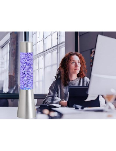 Lámpara de Brillo LED RGB Lightahead 34cm con Base Plateada