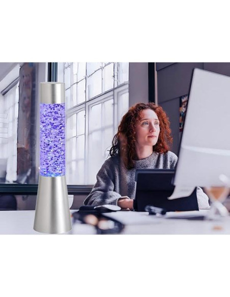 Lámpara de Brillo LED RGB Lightahead 34cm con Base Plateada