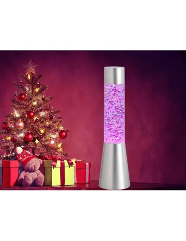 Lámpara de Brillo LED RGB Lightahead 34cm con Base Plateada