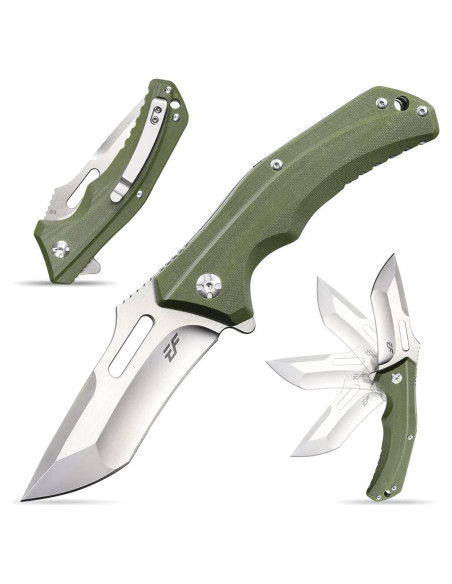 Cuchillo de Bolsillo Eafengrow EF908 Acero D2 Verde 22.29 cm