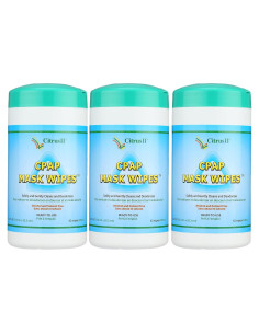 Toallitas de limpieza CPAP Citrus II - 62 unidades - Aroma cítrico