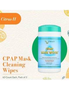 Toallitas de limpieza CPAP Citrus II - 62 unidades - Aroma cítrico 2