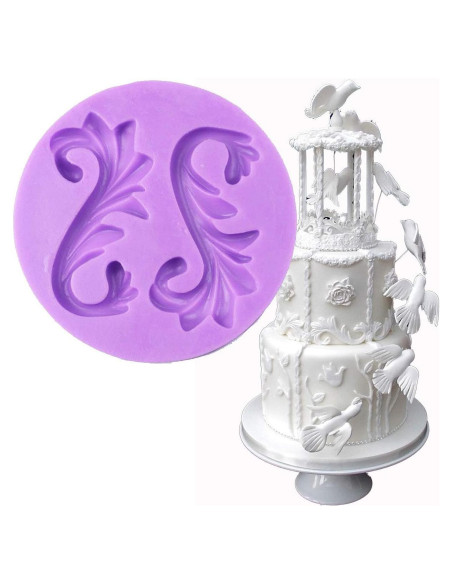 Molde de Silicona para Pastel de Boda Anyana Scroll Grande