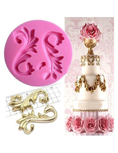 Molde de Silicona para Pastel de Boda Anyana Scroll Grande