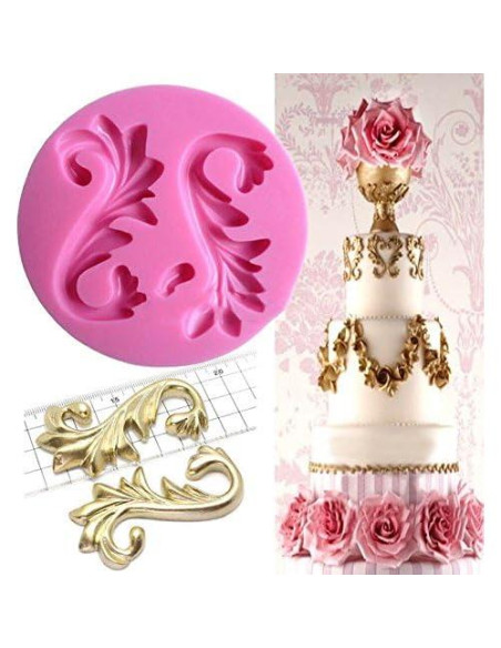 Molde de Silicona para Pastel de Boda Anyana Scroll Grande
