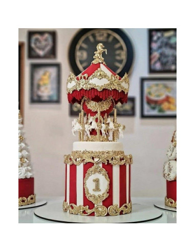 Molde de Silicona para Pastel de Boda Anyana Scroll Grande