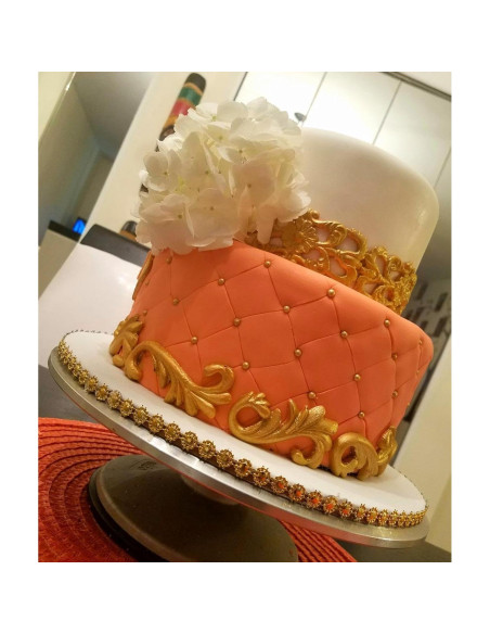 Molde de Silicona para Pastel de Boda Anyana Scroll Grande