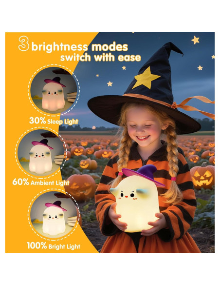 Luz Nocturna Fantasma Cuxichuxinxi 9.9x10.5cm Recargable USB