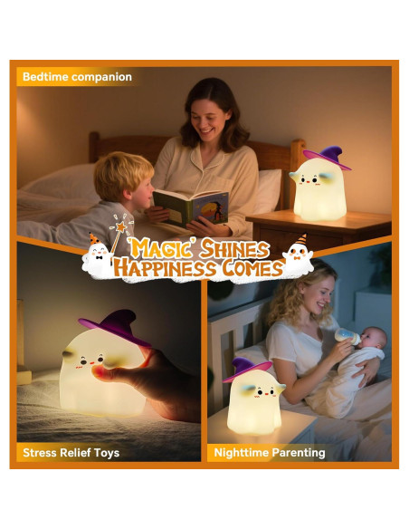 Luz Nocturna Fantasma Cuxichuxinxi 9.9x10.5cm Recargable USB