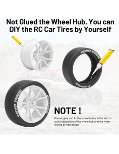 Neumáticos y Ruedas de Drift RC Daitoku 1/10 65mm Blanco 2