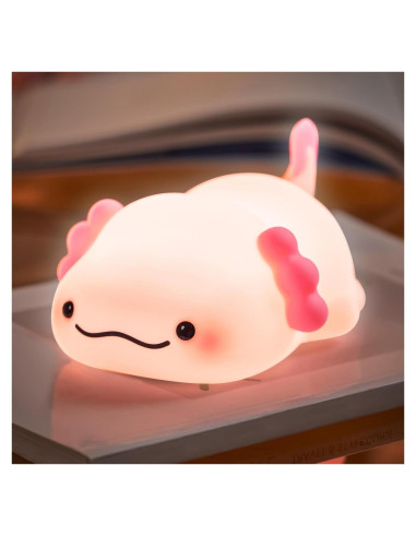 Luz Nocturna Axolote Lettreq Recargable 14.66cm para Niños