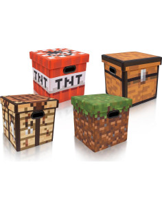 Set de 4 Bin de Almacenamiento Toynk Minecraft 33cm con Tapa 2