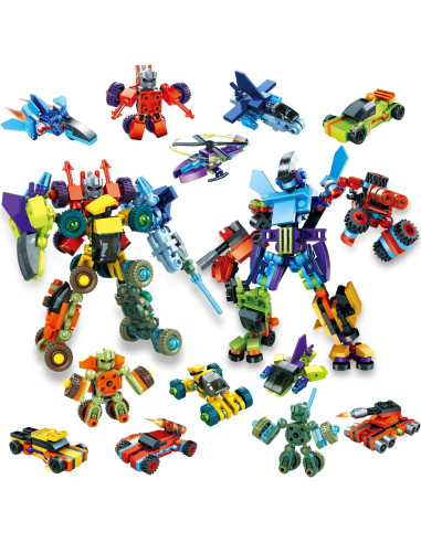 Set de 12 Bloques de Construcción de Vehículos DIYDEC