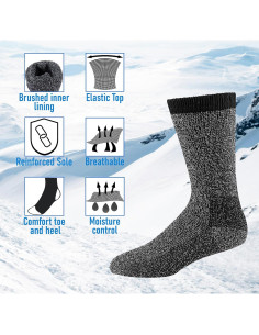 Falari Paquete de 3 Calcetines Térmicos Ultra Cálidos Hombre 2