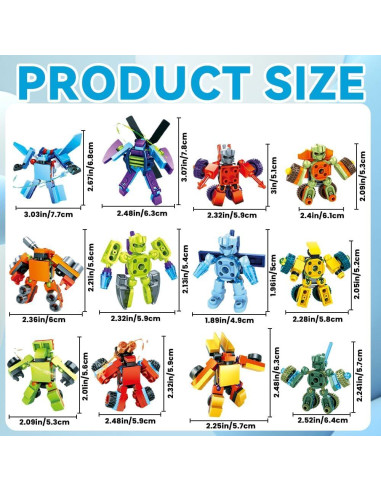 Set de 12 Bloques de Construcción de Vehículos DIYDEC