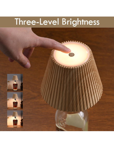 Lámpara de Botella Inalámbrica WILIT con Luz Táctil 3 Niveles