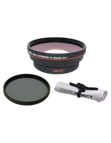 Lente Gran Angular 0.5x Olympus + Filtro Polarizador 82mm