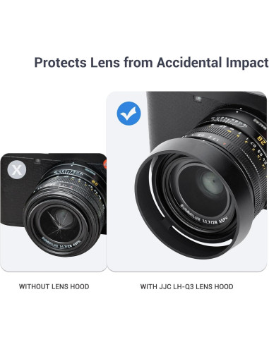 Capucha de Lente de Aluminio JJC para Leica Q3/Q2/Q - 49mm