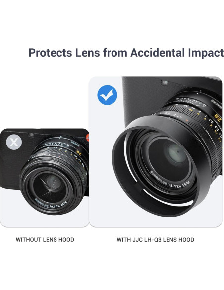 Capucha de Lente de Aluminio JJC para Leica Q3/Q2/Q - 49mm