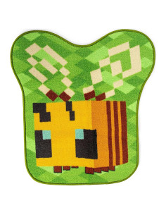 Alfombra Acento Abeja Minecraft 79x74 cm Decoración Infantil